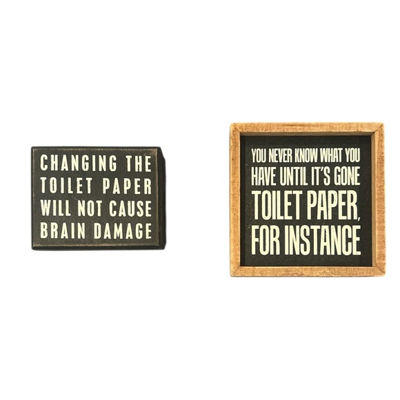 Kohl's Other - Funny Bathroom Sign Set